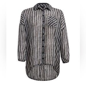 Torrid Monochrome Sheer Blouse